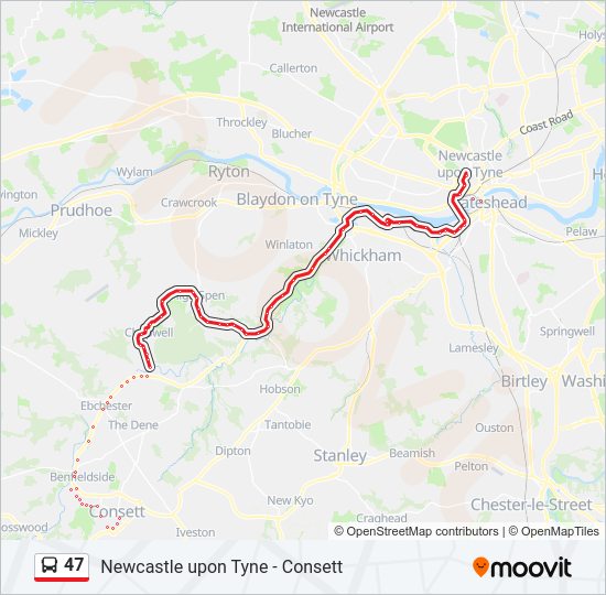 47 Bus Line Map
