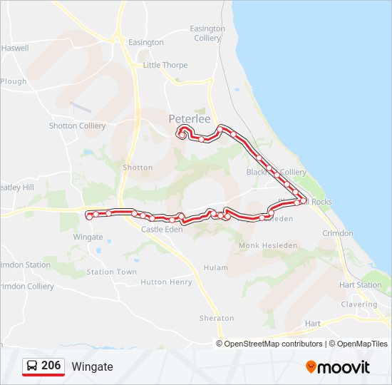 206 Bus Line Map