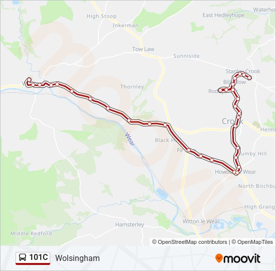 101C bus Line Map