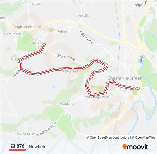 876 Bus Line Map