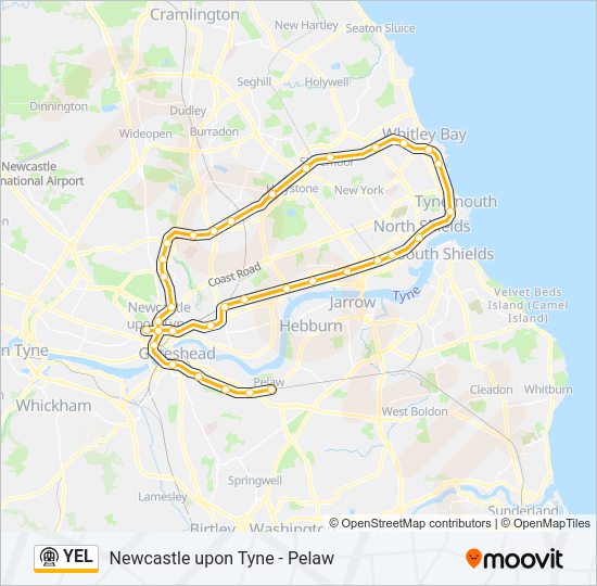 YEL Underground Line Map