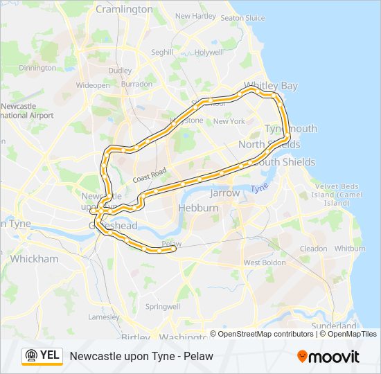 YEL Underground Line Map