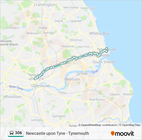 306 Route: Schedules, Stops & Maps - Newcastle upon Tyne (Updated)