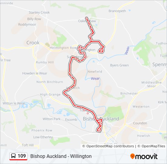 Bus 109 Route Map 109 Route: Schedules, Stops & Maps - Willington (Updated)