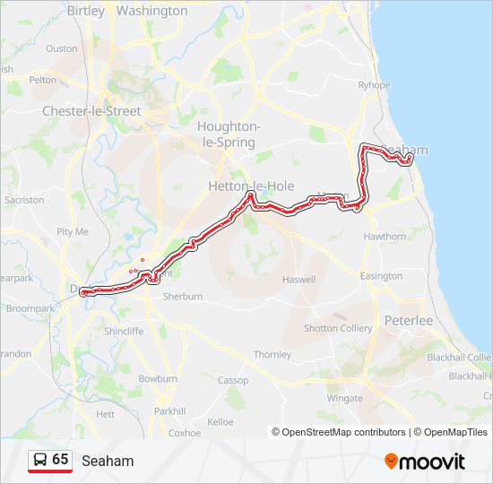 65 Bus Line Map