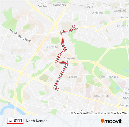 S111 Bus Line Map