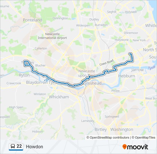 22 Bus Line Map