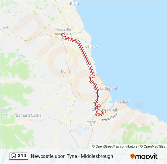 X10 Bus Line Map