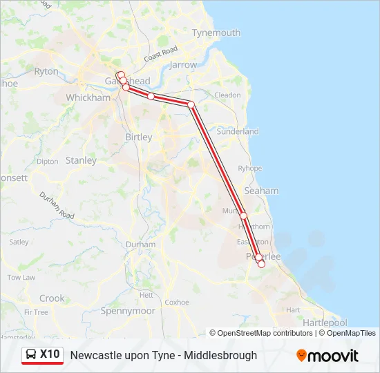 X10 Bus Line Map