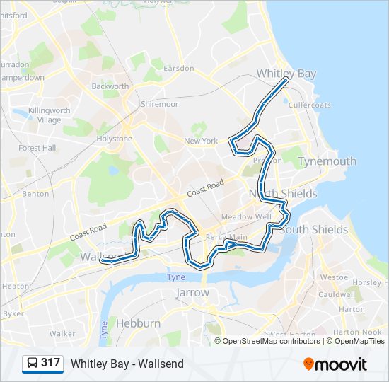 317 Route Schedules Stops Maps Wallsend Updated 