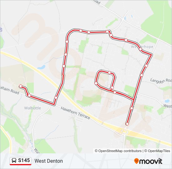 S145 Bus Line Map