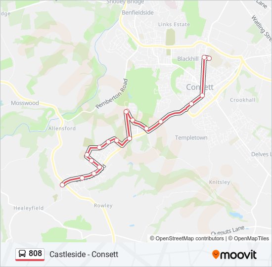 808 Bus Line Map