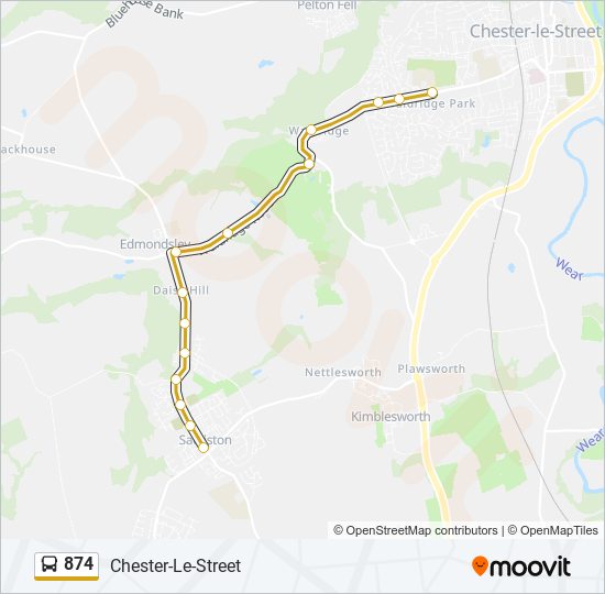 874-route-schedules-stops-maps-chester-le-street-updated