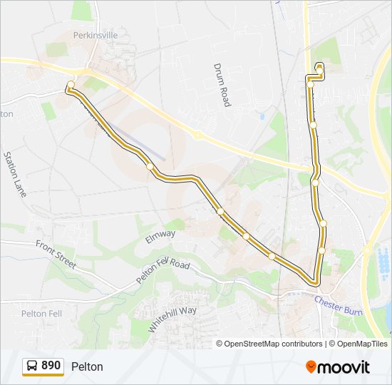890 Bus Line Map