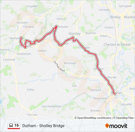 16 Bus Line Map