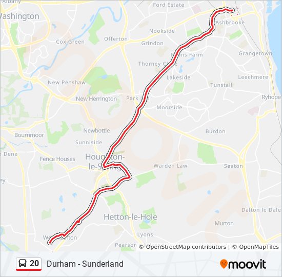 20 Bus Line Map