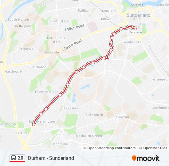 20 Bus Line Map