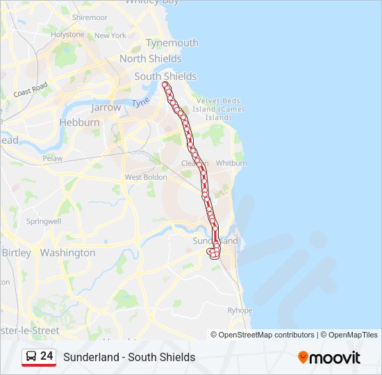 24 Bus Line Map
