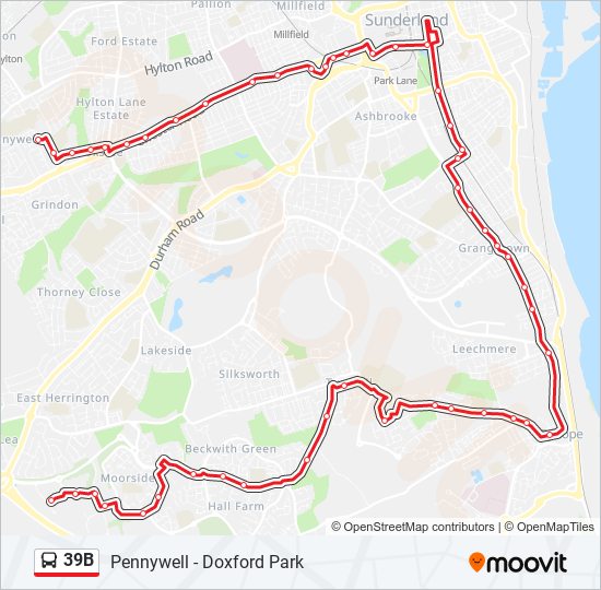 39B Bus Line Map