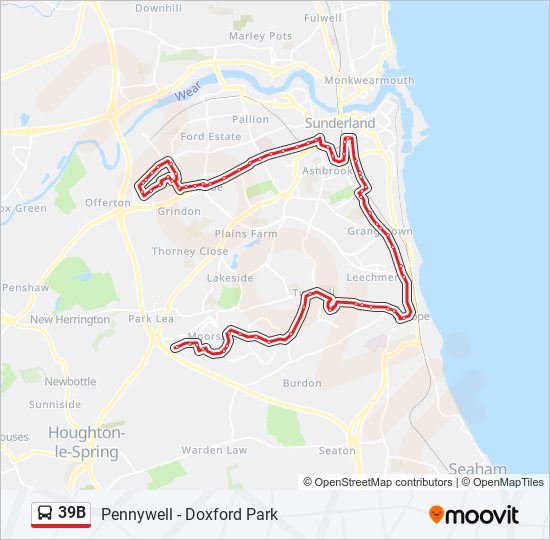 39B Bus Line Map