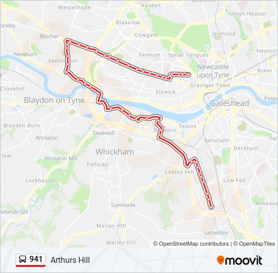 941 Bus Line Map