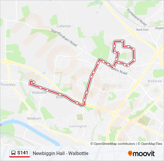 S141 Bus Line Map
