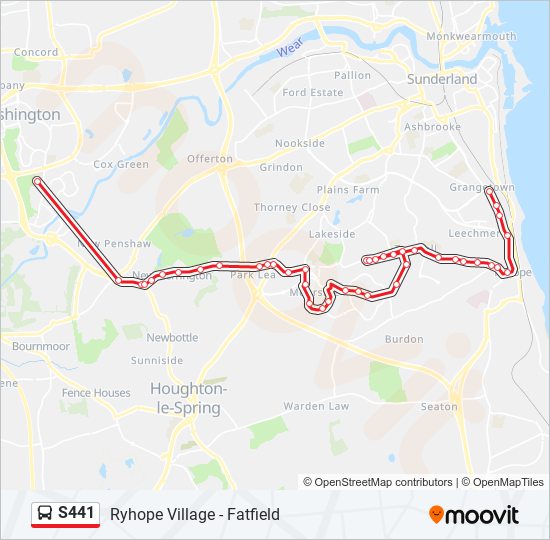 S441 Bus Line Map