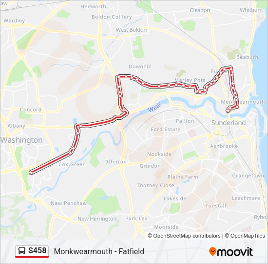 S458 Bus Line Map