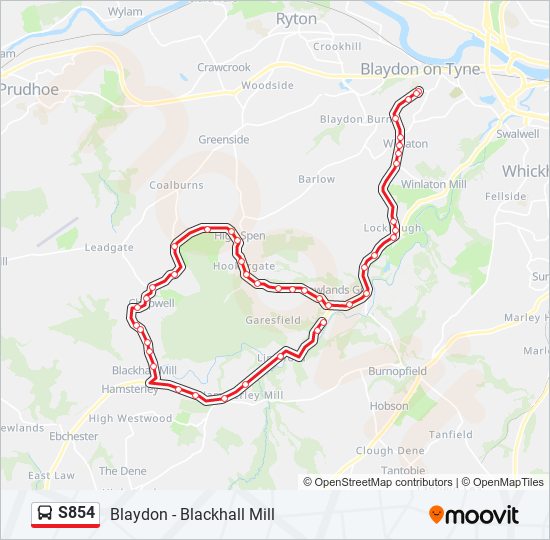 S854 Bus Line Map