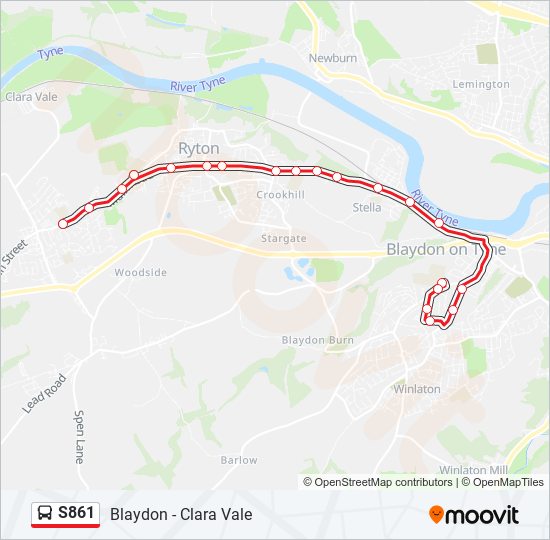 S861 Bus Line Map