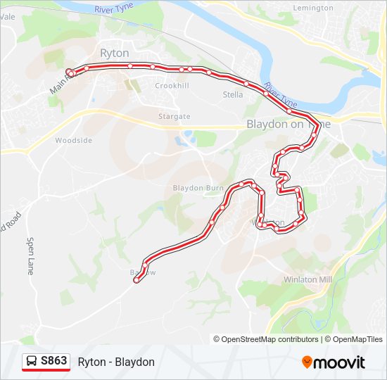S863 Bus Line Map