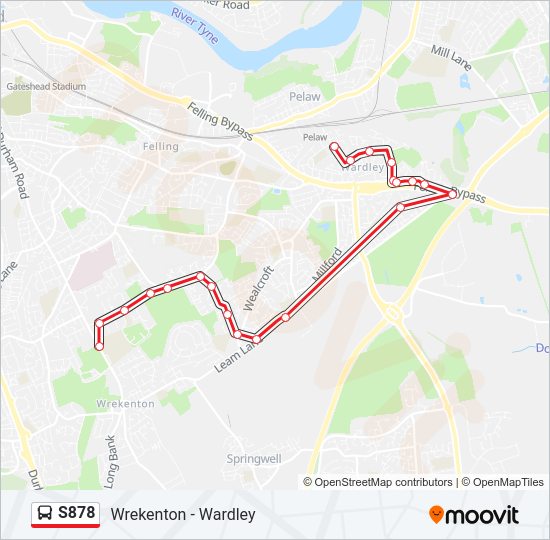 S878 Bus Line Map