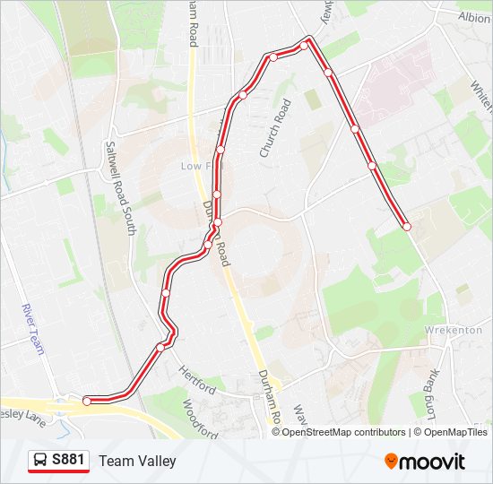 S881 Bus Line Map