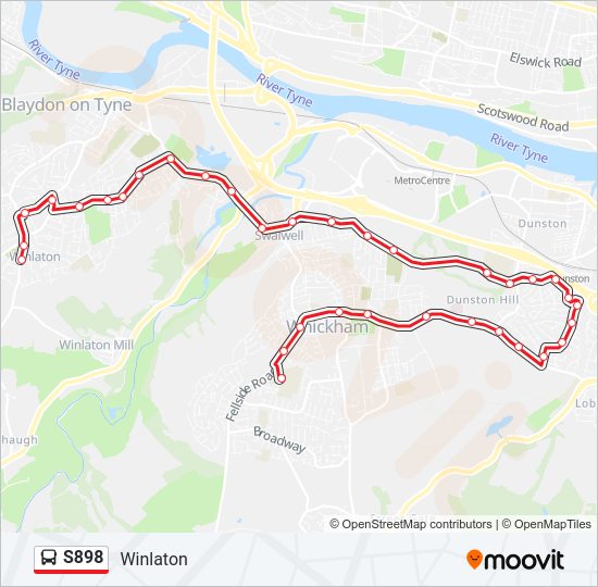 S898 Bus Line Map