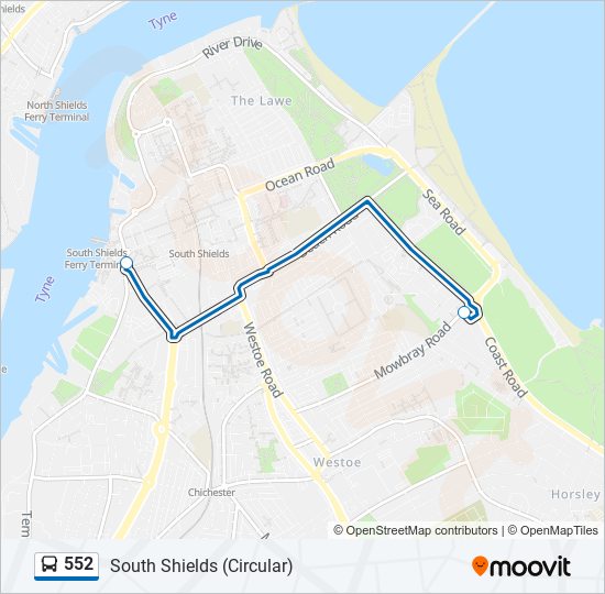 552 bus Line Map