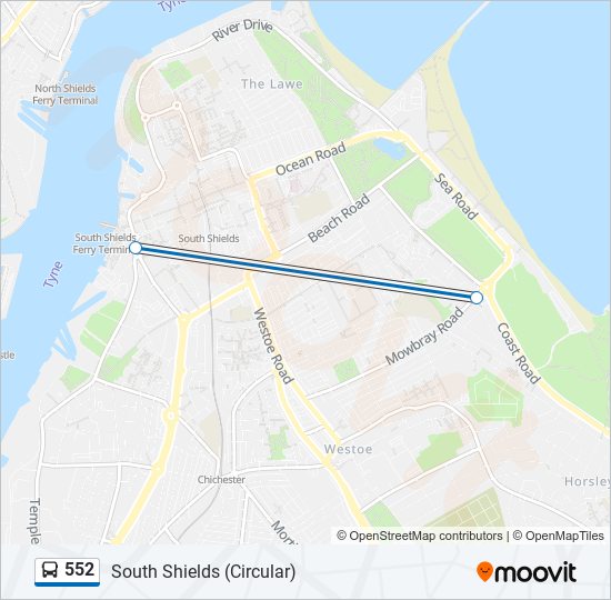 552 Bus Line Map