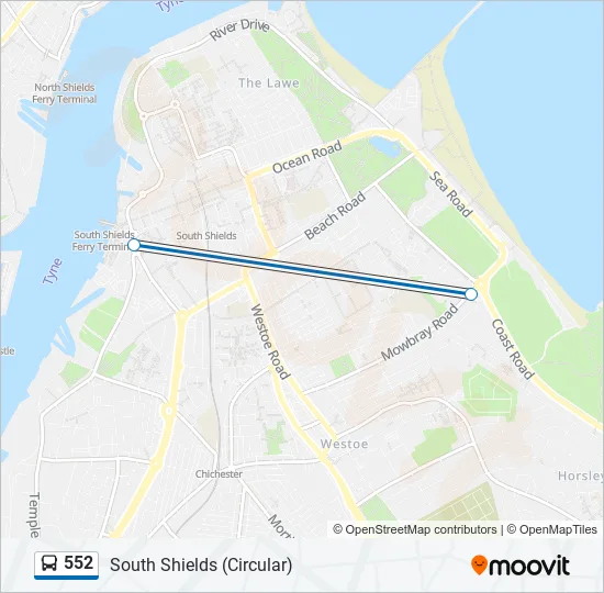552 Bus Line Map