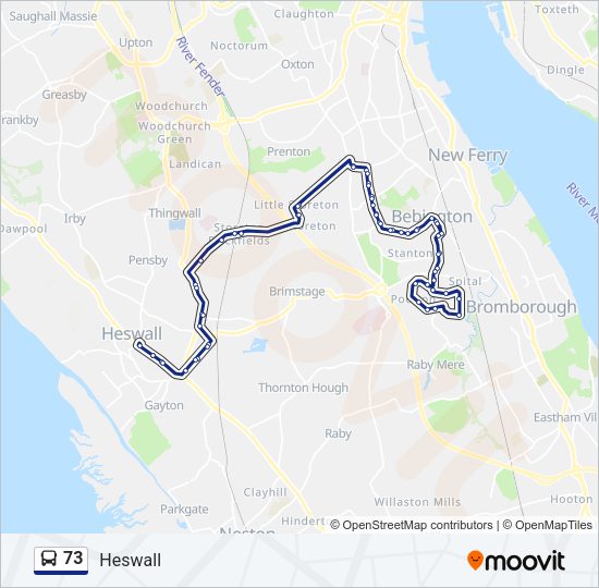73 Bus Line Map