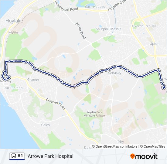 81 Bus Line Map