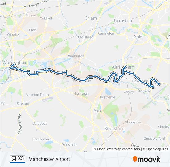 x5 Route: Schedules, Stops & Maps - Manchester Airport (Updated)