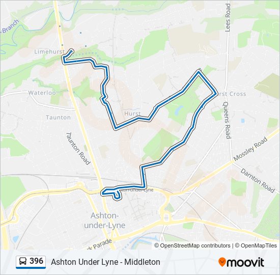 396 bus Line Map