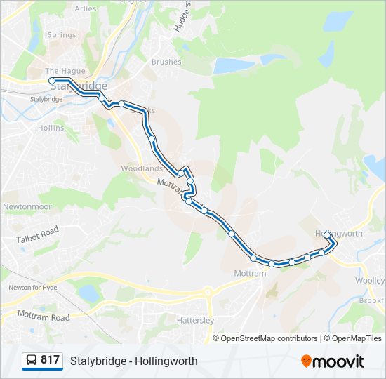 817 bus Line Map