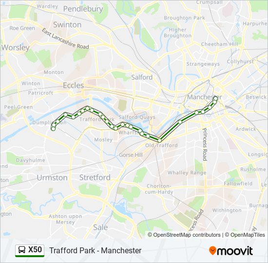 x50 Route Schedules, Stops & Maps Piccadilly Gardens (Updated)
