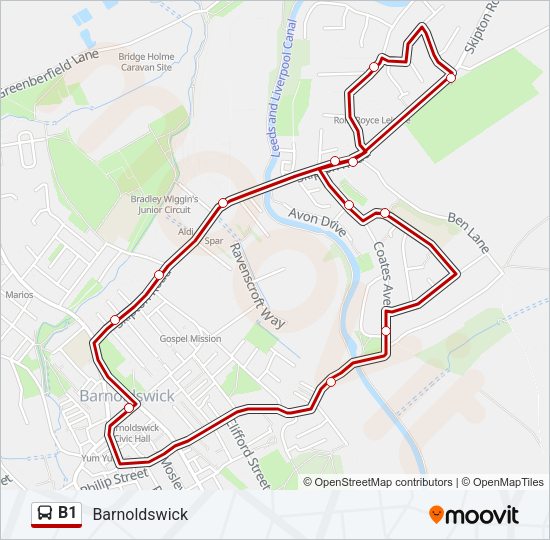 B1 Bus Line Map