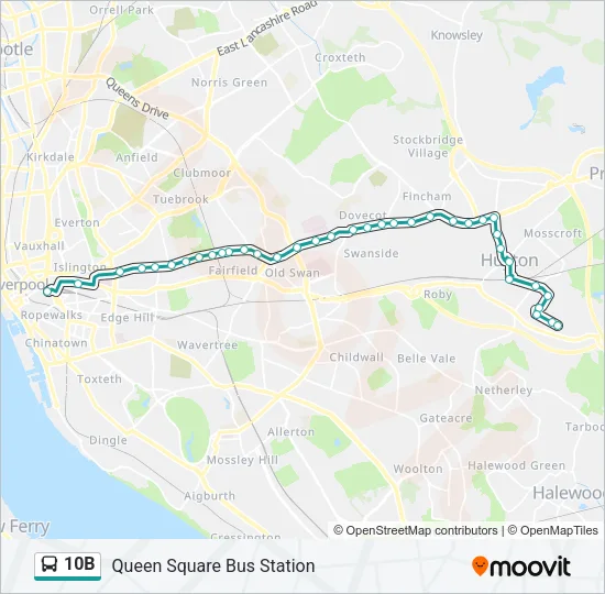 10B Bus Line Map