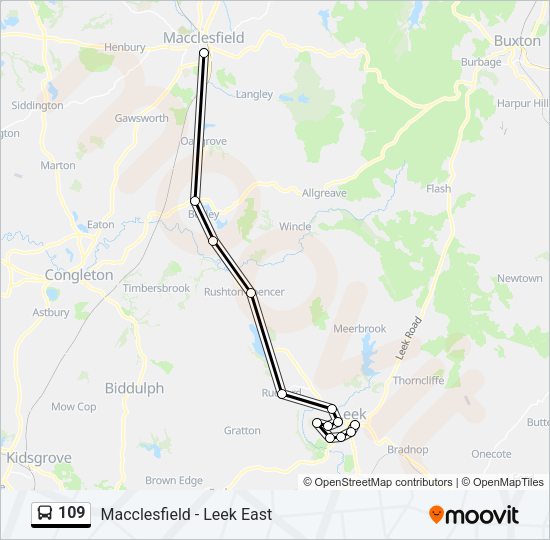 109 Bus Line Map