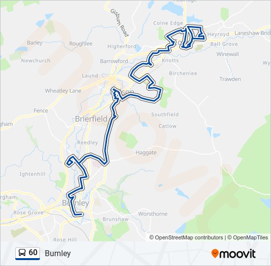 60 Route: Schedules, Stops &amp; Maps - Burnley (Updated)