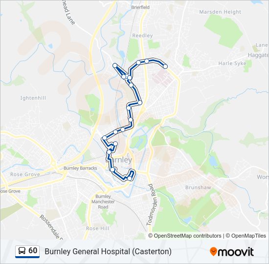 60 Bus Line Map