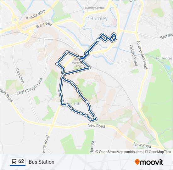 62 Bus Line Map