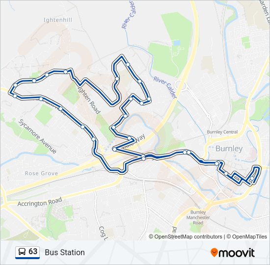63 Bus Line Map